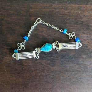 Turquoise and silver bracelet